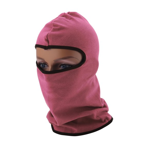 Unique Bargains All Inclusive Face Mask Polyester No Network Face Cover Keep Warm Rose Red 1 Pcs