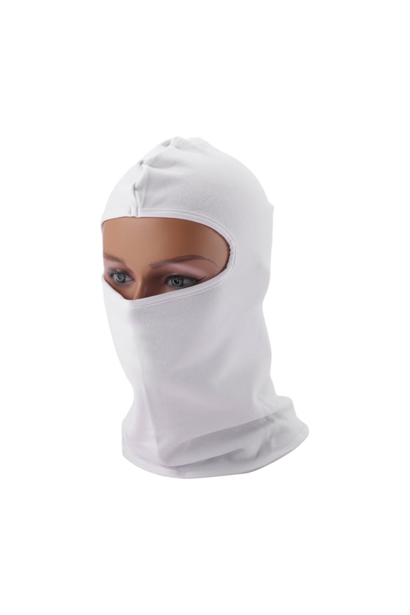 All Inclusive Face Mask Polyester No Network Face Cover Keep Warm White 1 Pcs