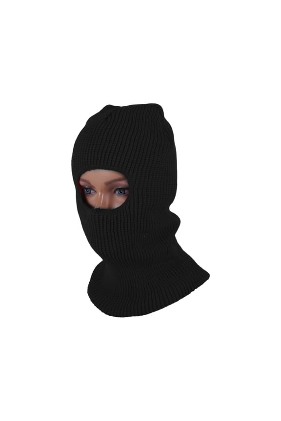 All Inclusive UV Face Shield Acrylic Single Hole Multipurpose Neck Gaiter Mask Keep Warm Windproof Black 1 Pcs