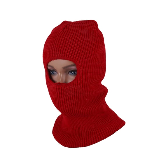 Unique Bargains All Inclusive UV Face Shield Acrylic Single Hole Multipurpose Neck Gaiter Mask Keep Warm Windproof Red 1 Pcs