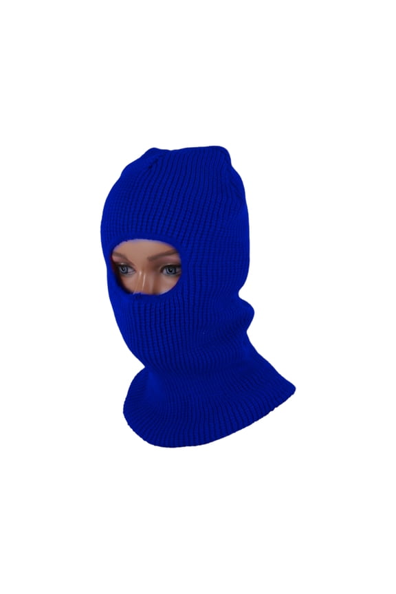 All Inclusive UV Face Shield Acrylic Single Hole Multipurpose Neck Gaiter Mask Keep Warm Windproof Sapphire Blue 1 Pcs