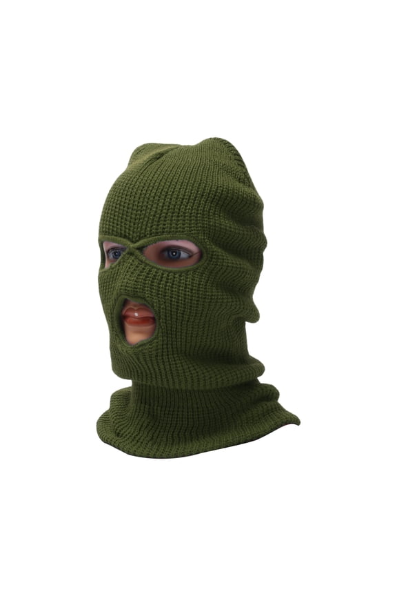 All Inclusive UV Face Shield Acrylic Three Holes Multipurpose Neck Gaiter Mask Keep Warm Windproof Green 1 Pc