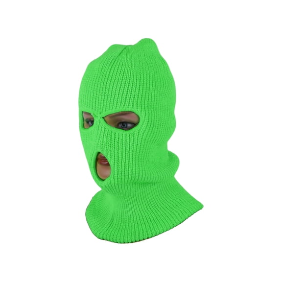Unique Bargains All Inclusive UV Face Shield Acrylic Three Holes Multipurpose Neck Gaiter Mask Keep Warm Windproof Green 1 Pcs