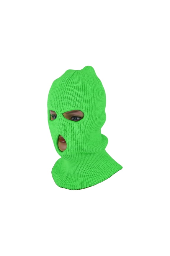 All Inclusive UV Face Shield Acrylic Three Holes Multipurpose Neck Gaiter Mask Keep Warm Windproof Green 1 Pcs