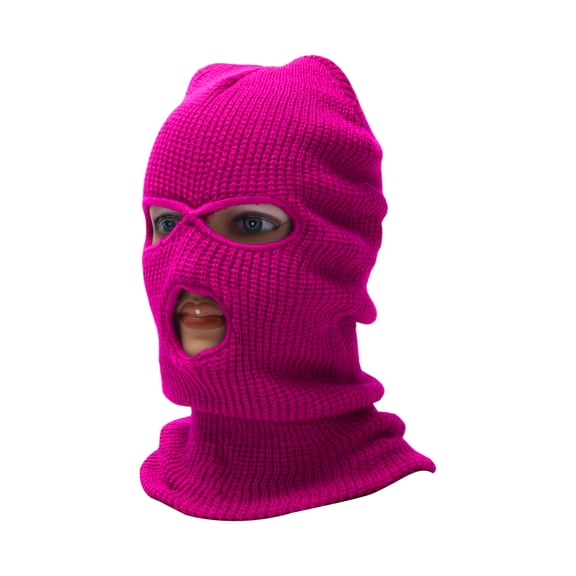 Unique Bargains All Inclusive UV Face Shield Acrylic Three Holes Multipurpose Neck Gaiter Mask Keep Warm Windproof Rose Red 1 Pcs
