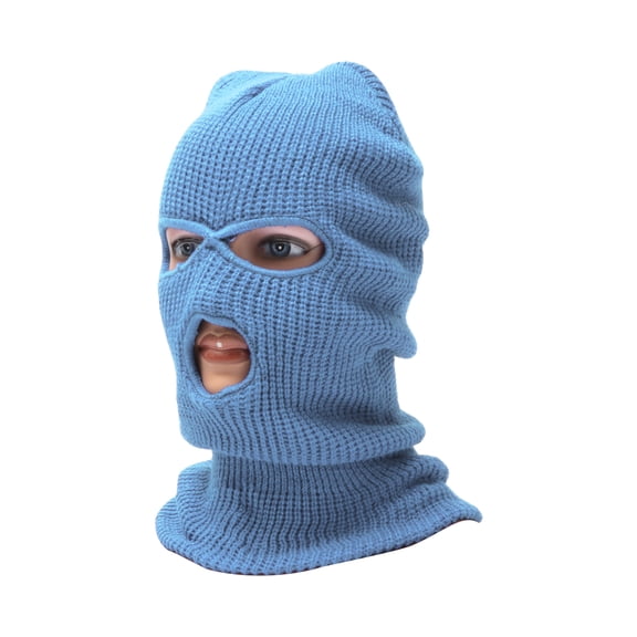 Unique Bargains All Inclusive UV Face Shield Acrylic Three Holes Multipurpose Neck Gaiter Mask Keep Warm Windproof Sky Blue 1 Pcs