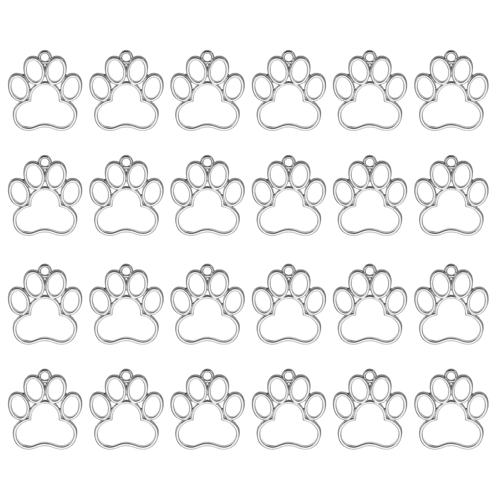 Unique Bargains Alloy Open Bezel Pendants for Resin Jewelry Bright Silver