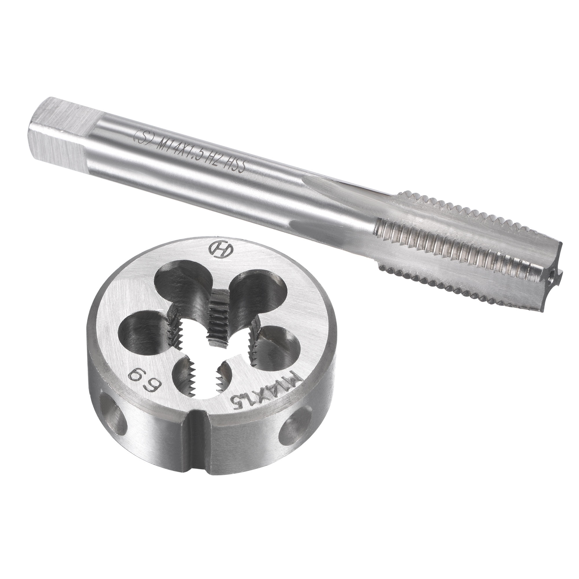 Unique Bargains Alloy Steel Thread Tap and Round Die M14 x 1.5mm