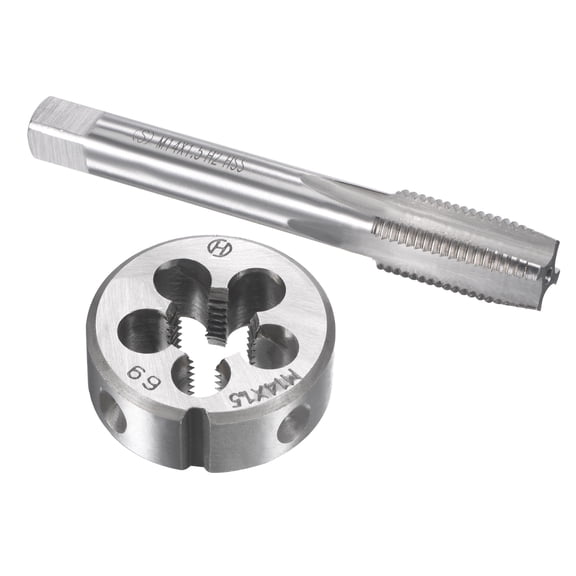 Unique Bargains Alloy Steel Thread Tap and Round Die M14 x 1.5mm
