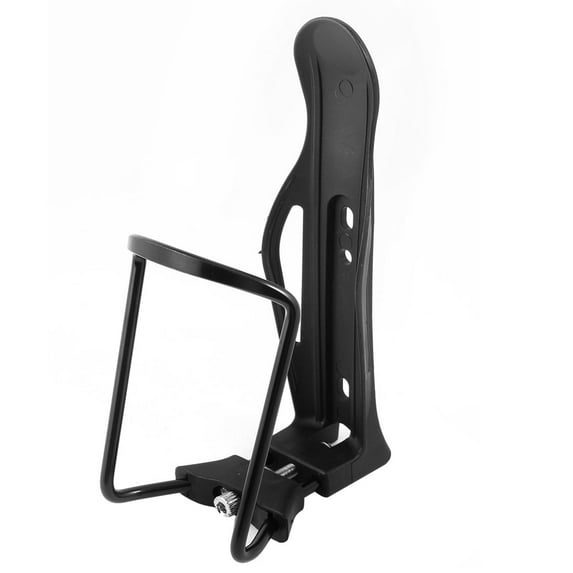 Unique Bargains Aluminum Alloy Lightweight Adjustable Bicycle Bike Water Bottle Holder Cage Black