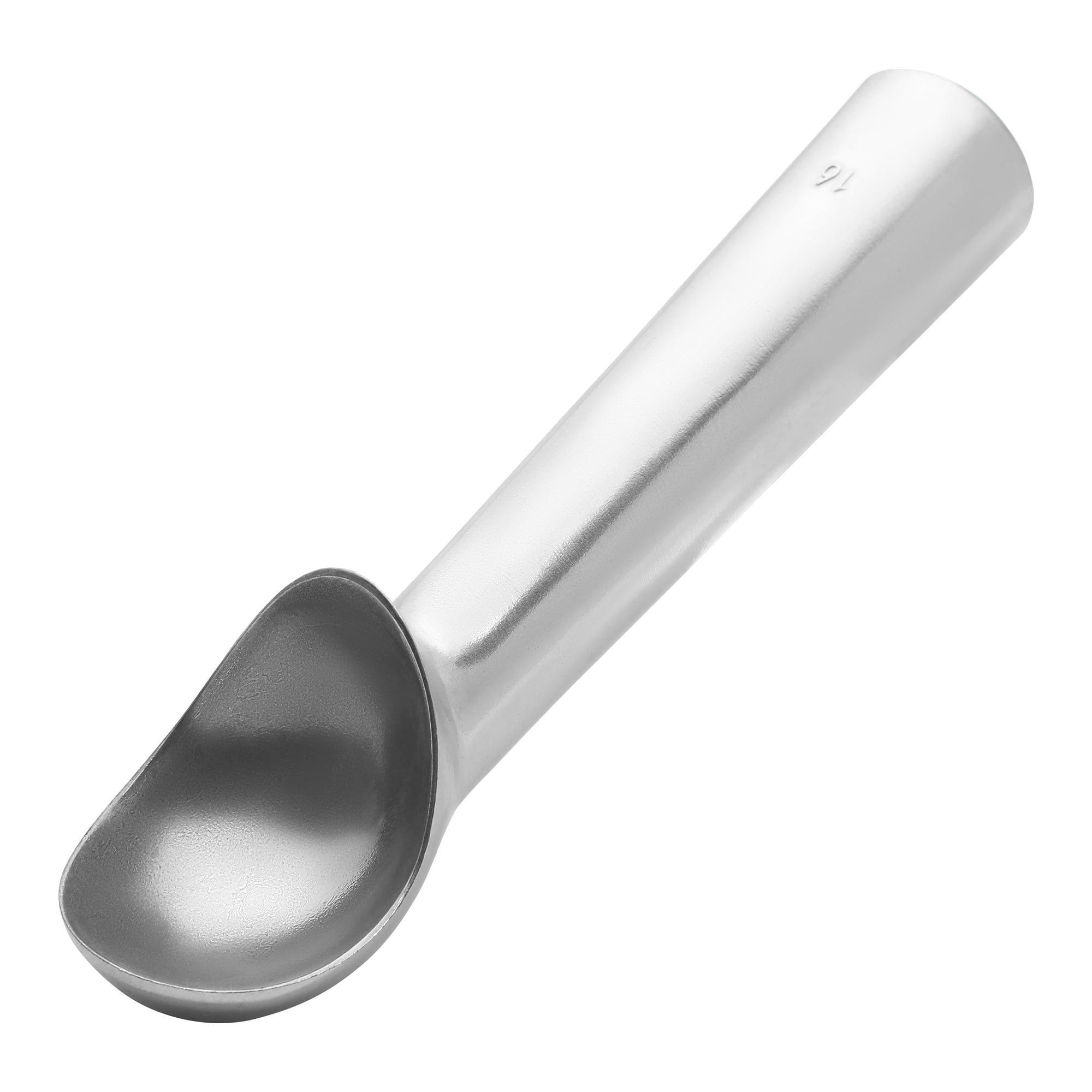 Unique Bargains Aluminum Ergonomic Handle Ice Cream Scoop Silver 7*1.7inch