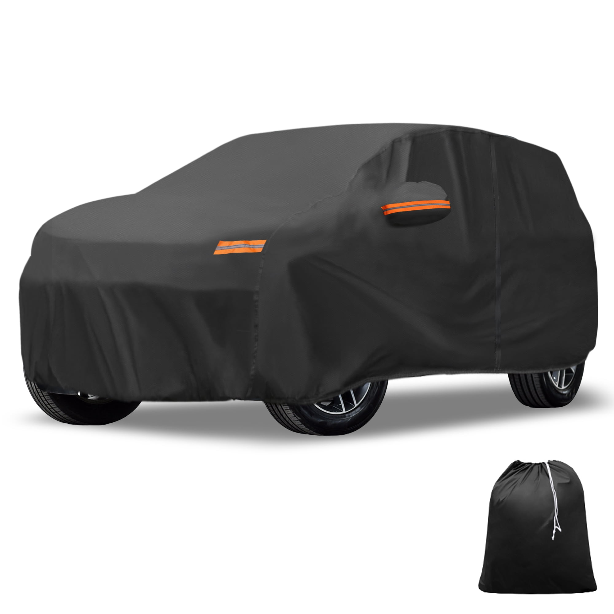 Unique Bargains Aluminum Full Car Cover Black for Honda Pilot 201.97"x79.13"x59.06"