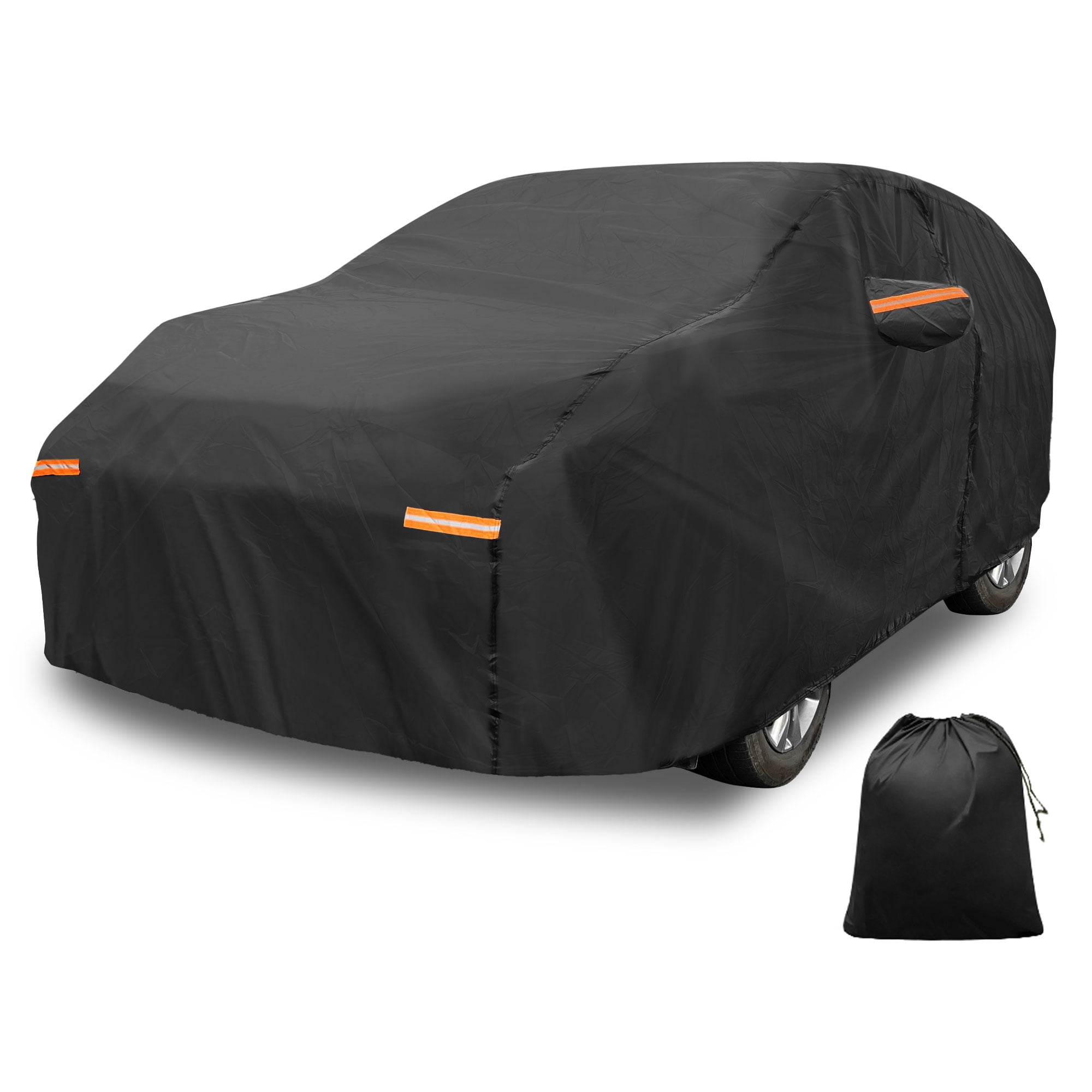 Unique Bargains Aluminum Full Car Cover Black for Kia Carnival 206.69"x79.13"x59.06"