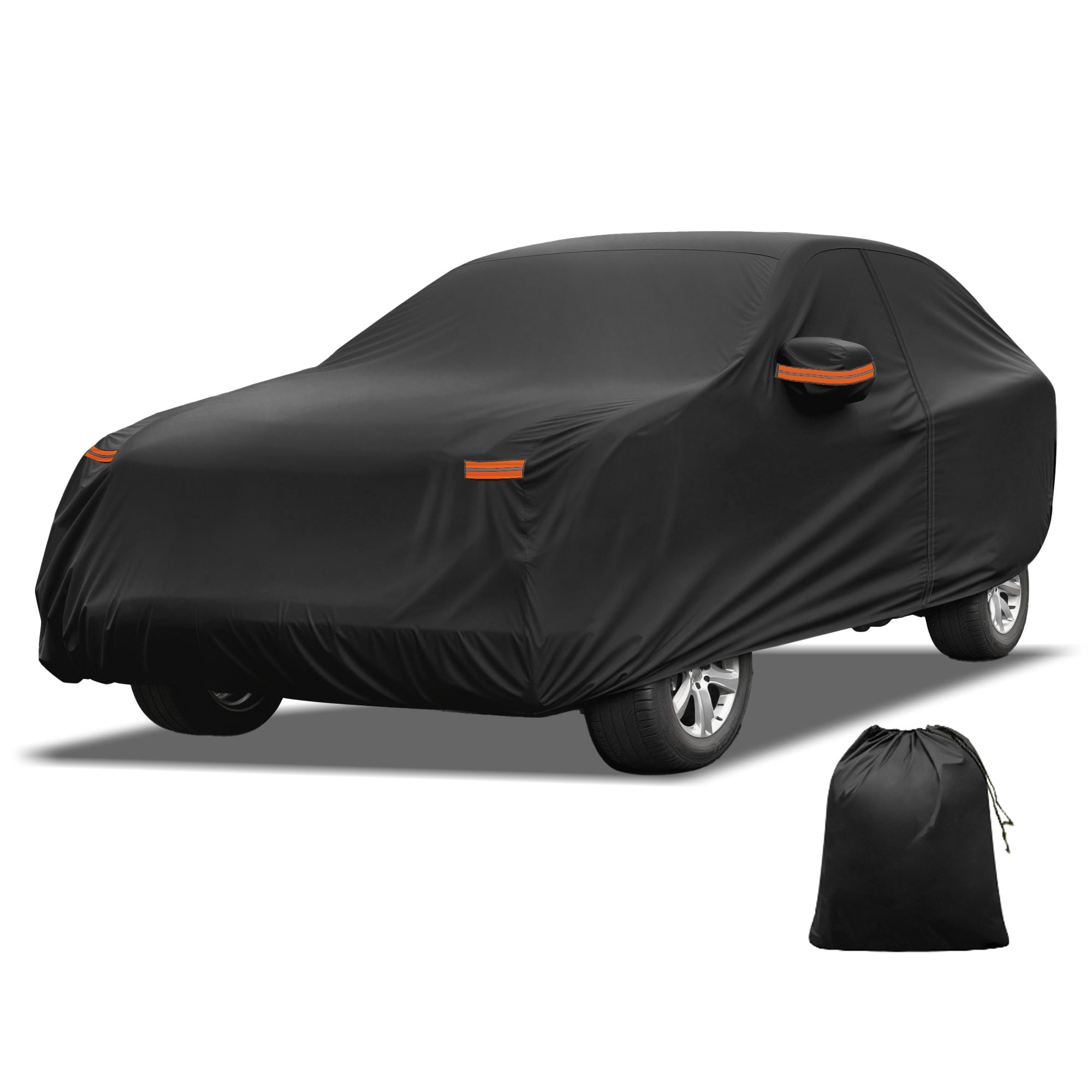 Unique Bargains Aluminum Full Car Cover Black for Mustang Mach-E 188.98"x74.8"x57.09"