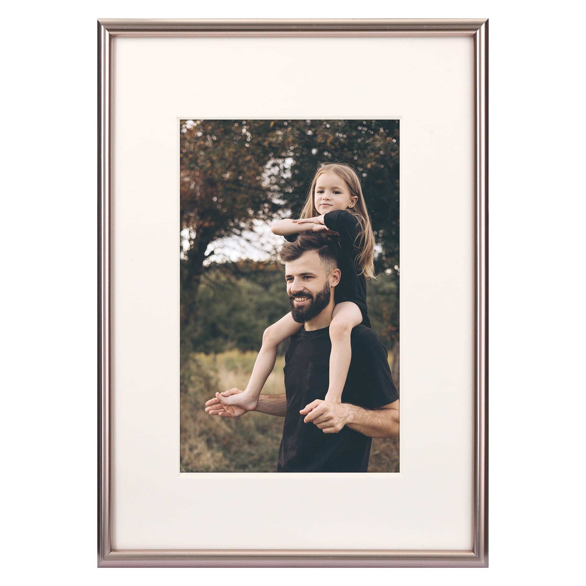 Unique Bargains Modern Art Picture Frame - Aluminum Gold 5x7