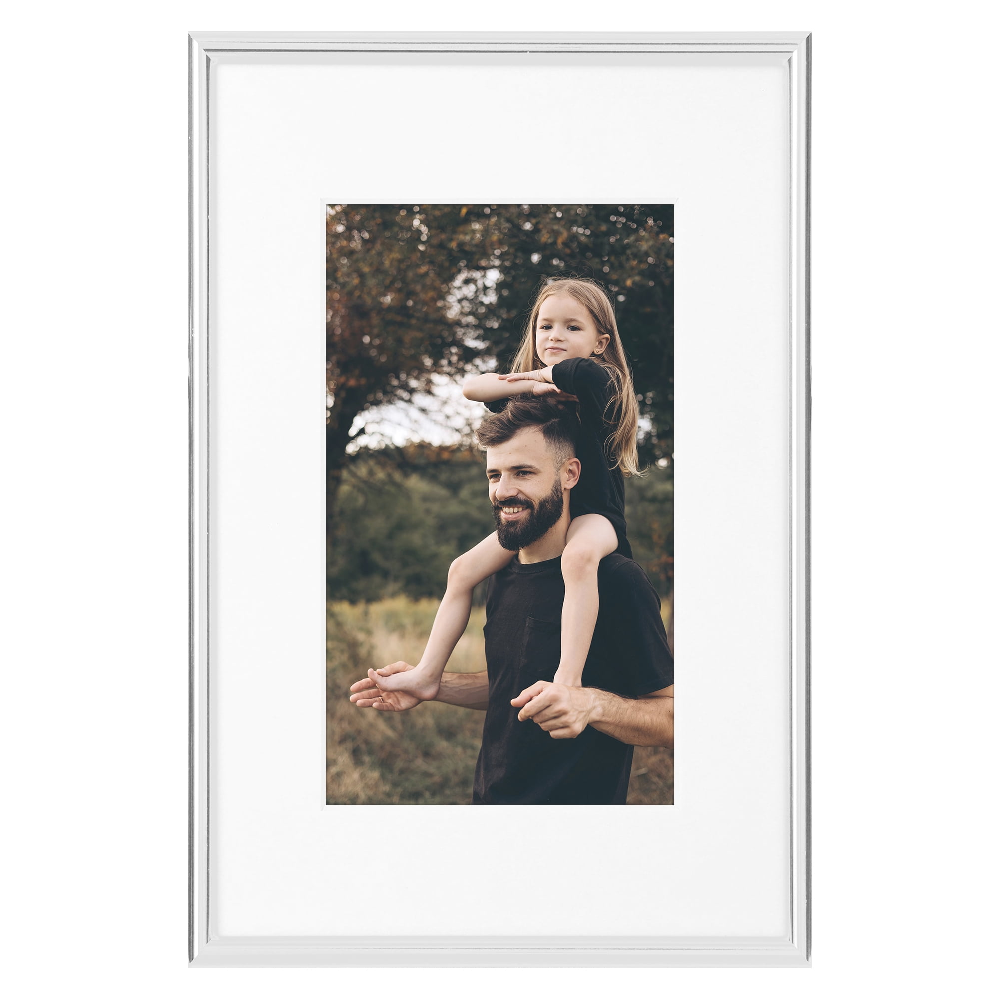Unique Bargains Aluminum Modern Art Picture Frame for Photo and Poster Silver 4x6