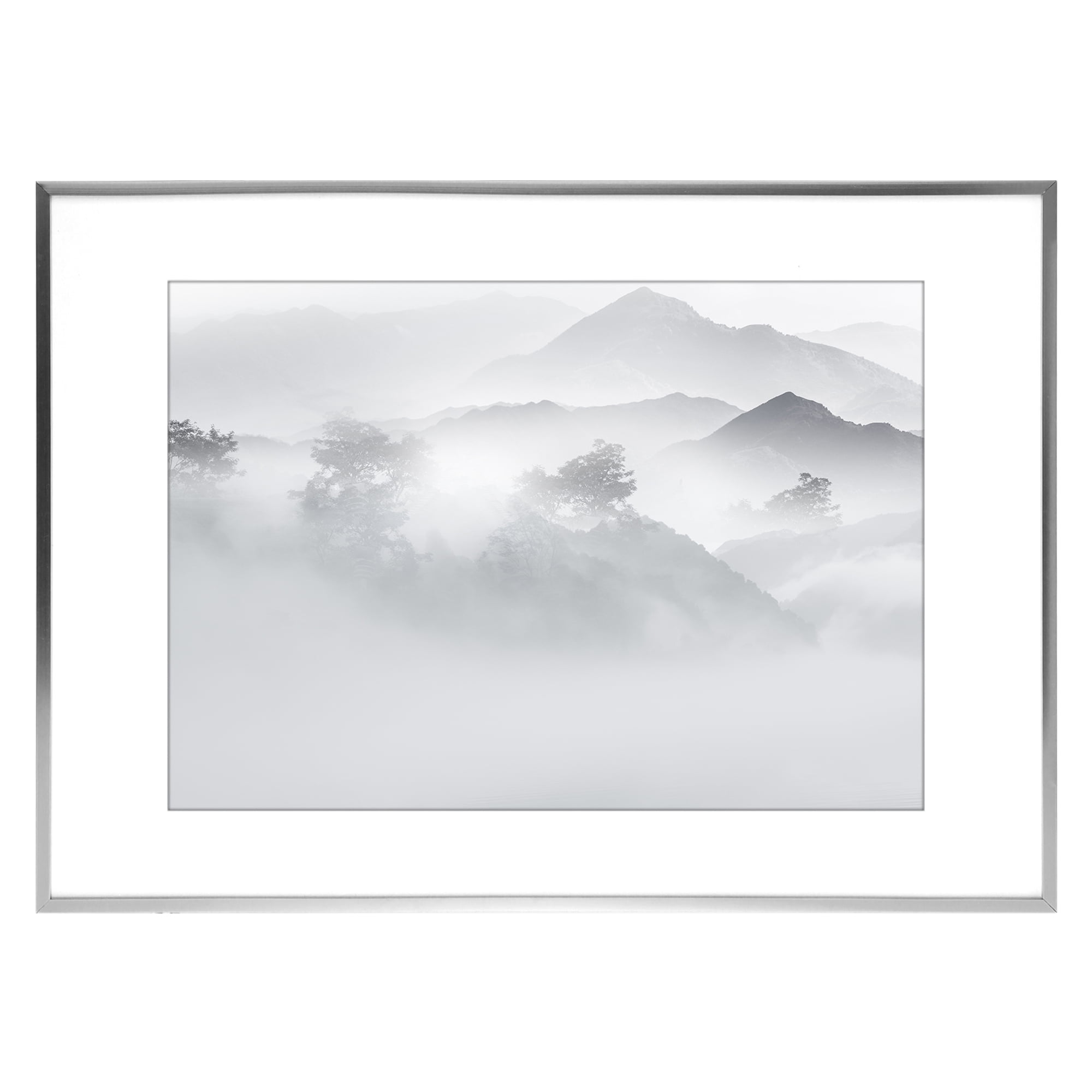 Unique Bargains Aluminum Picture Frame for Photo Tabletop Display 15x21 Grey