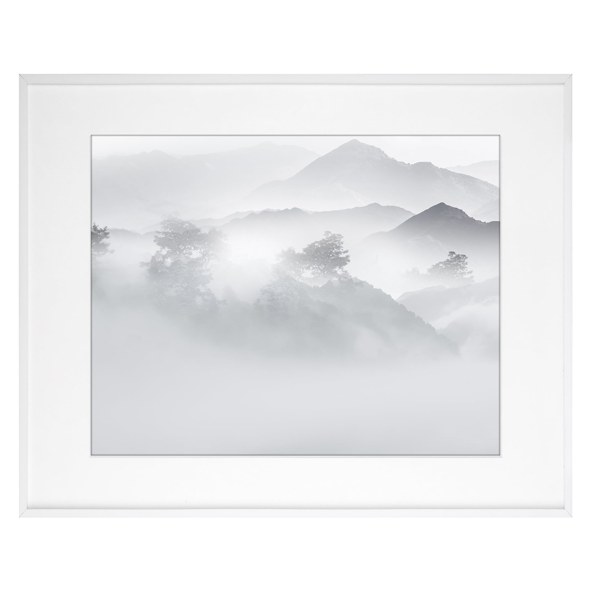 Unique Bargains Aluminum Picture Frame for Photo Tabletop Display 16x20 White