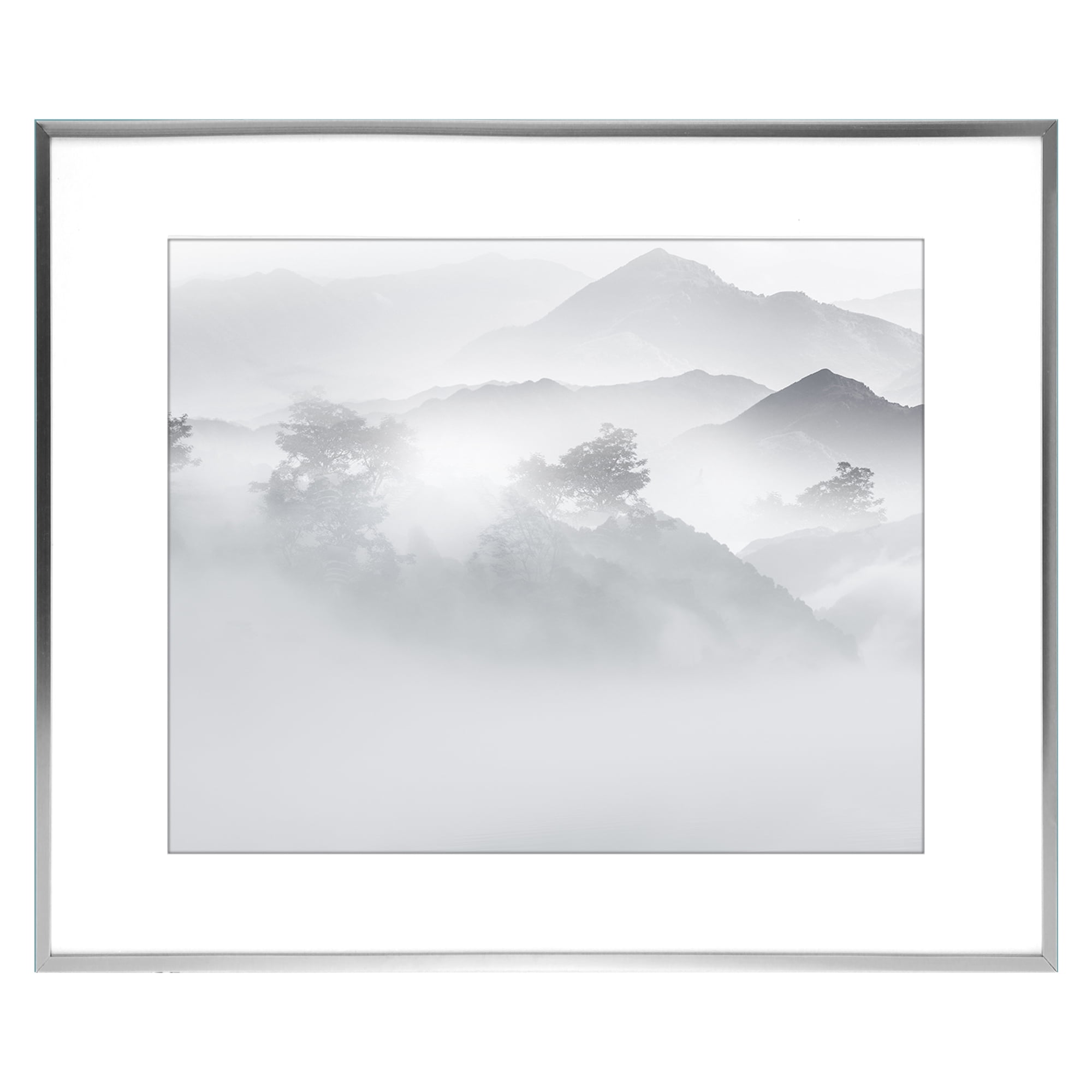 Unique Bargains Aluminum Picture Frame for Photo Tabletop Display 20x24 Grey