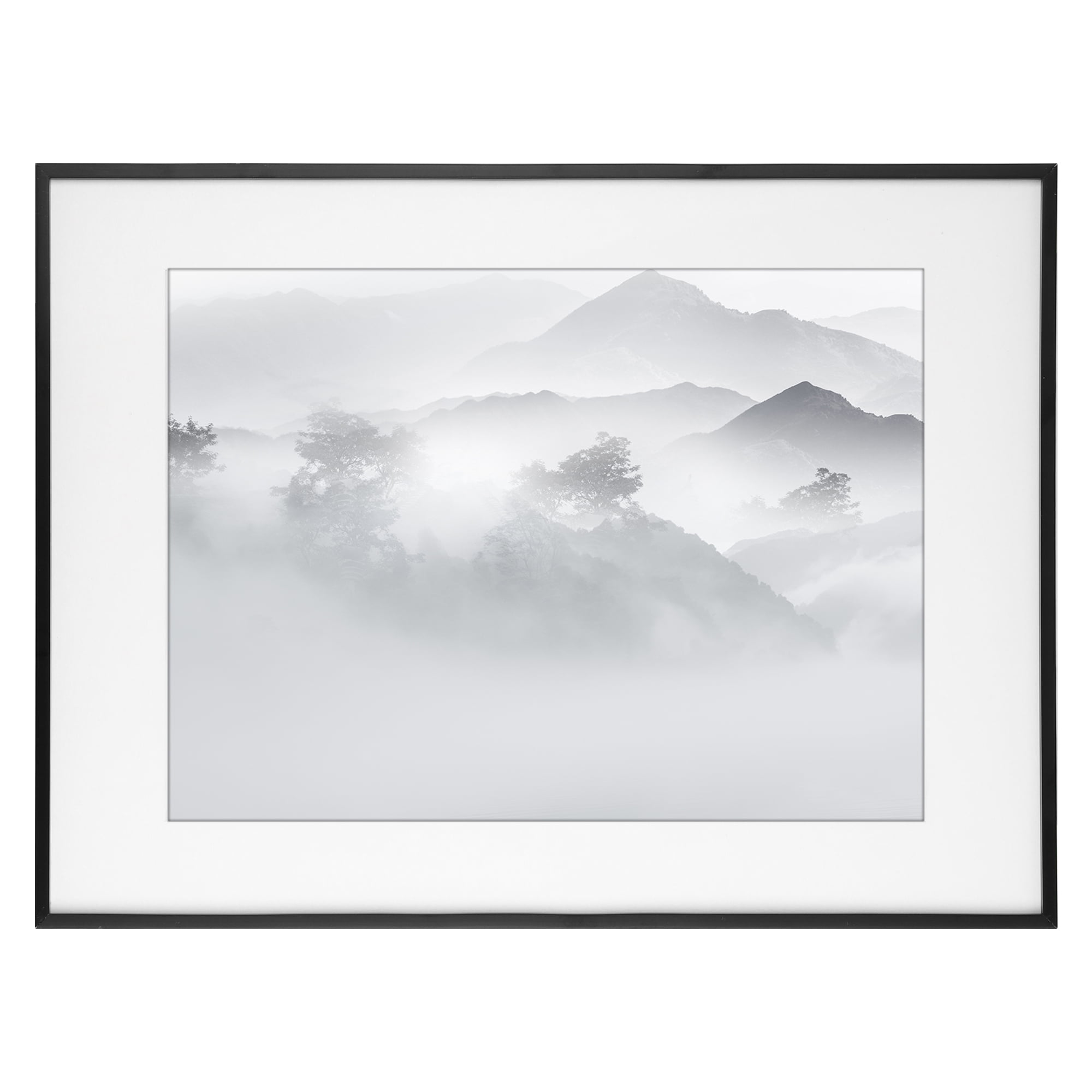Unique Bargains Aluminum Picture Frame for Photo Tabletop Display 24x32 Black