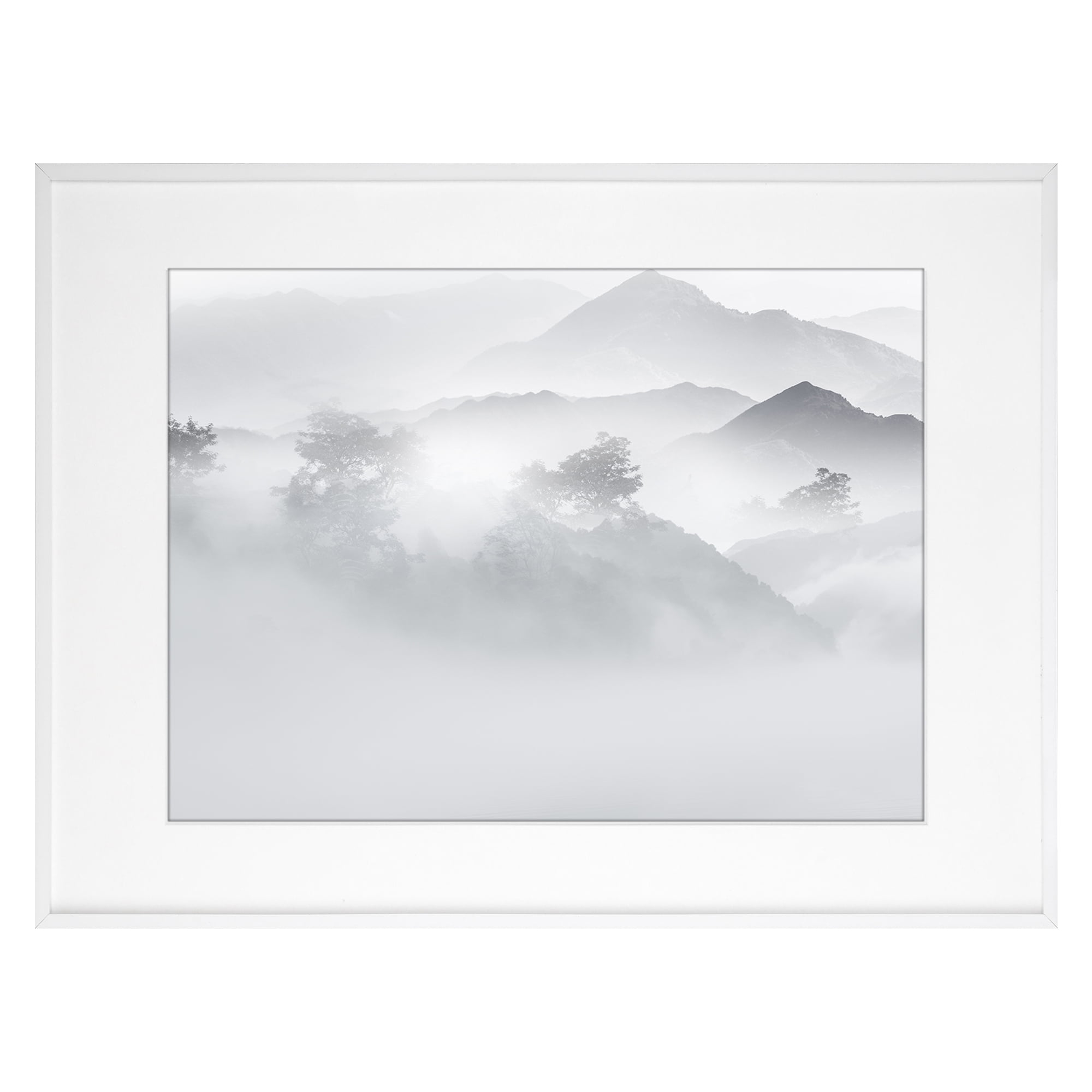 Unique Bargains Aluminum Picture Frame for Photo Tabletop Display 24x32 White