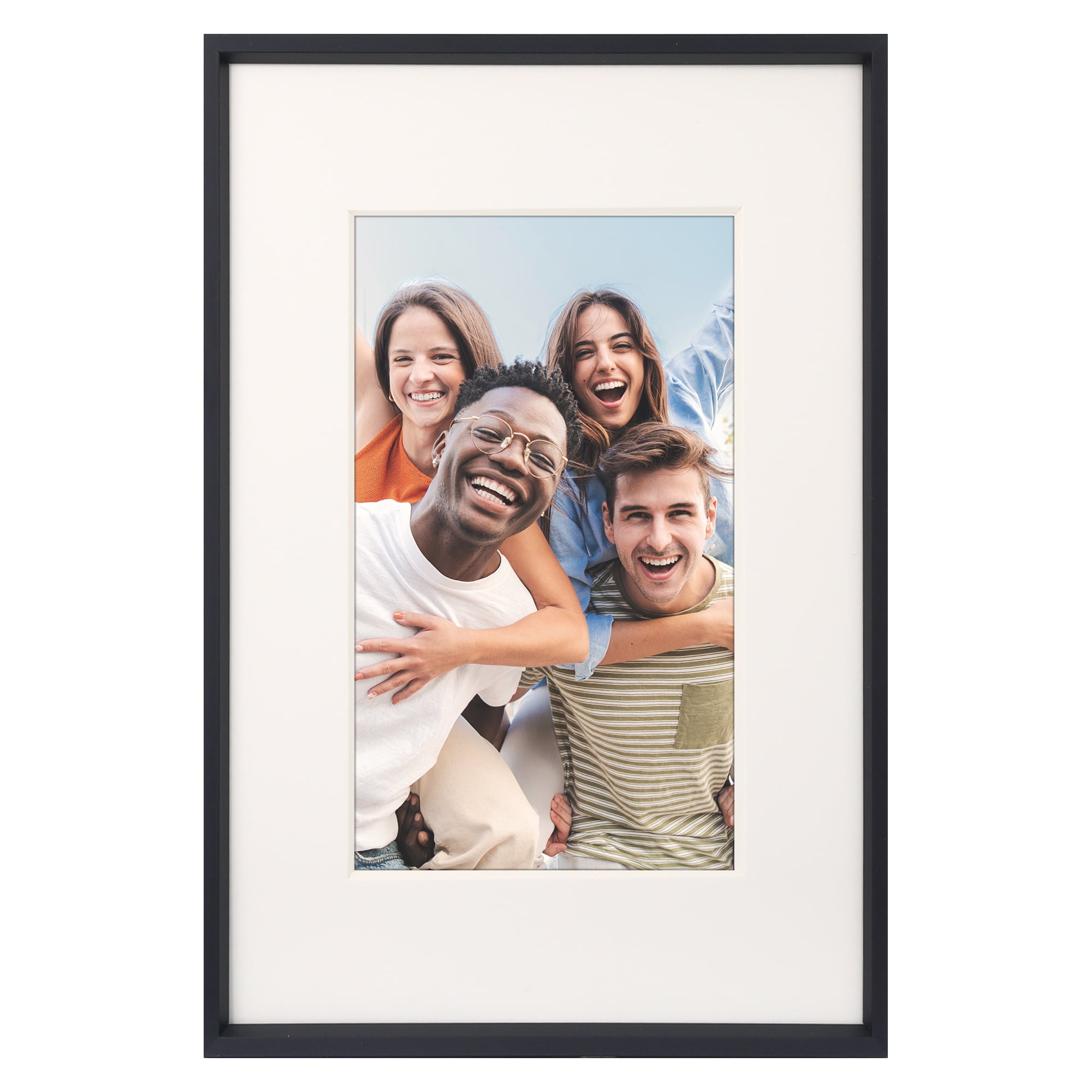 Unique Bargains Aluminum Picture Frame for Wall Decor Black 4x6