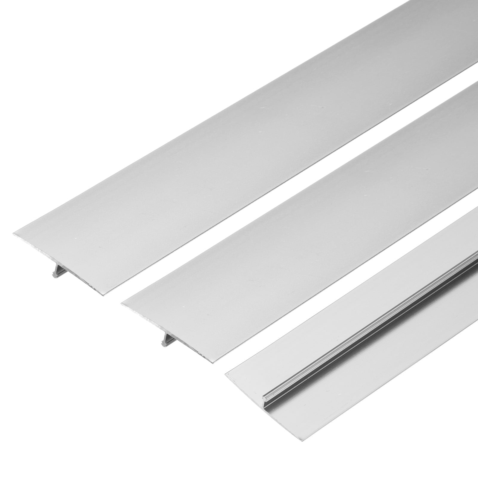 Unique Bargains Aluminum T Molding Floor Transition Strip Moulding 1.6"x3 Ft Silver