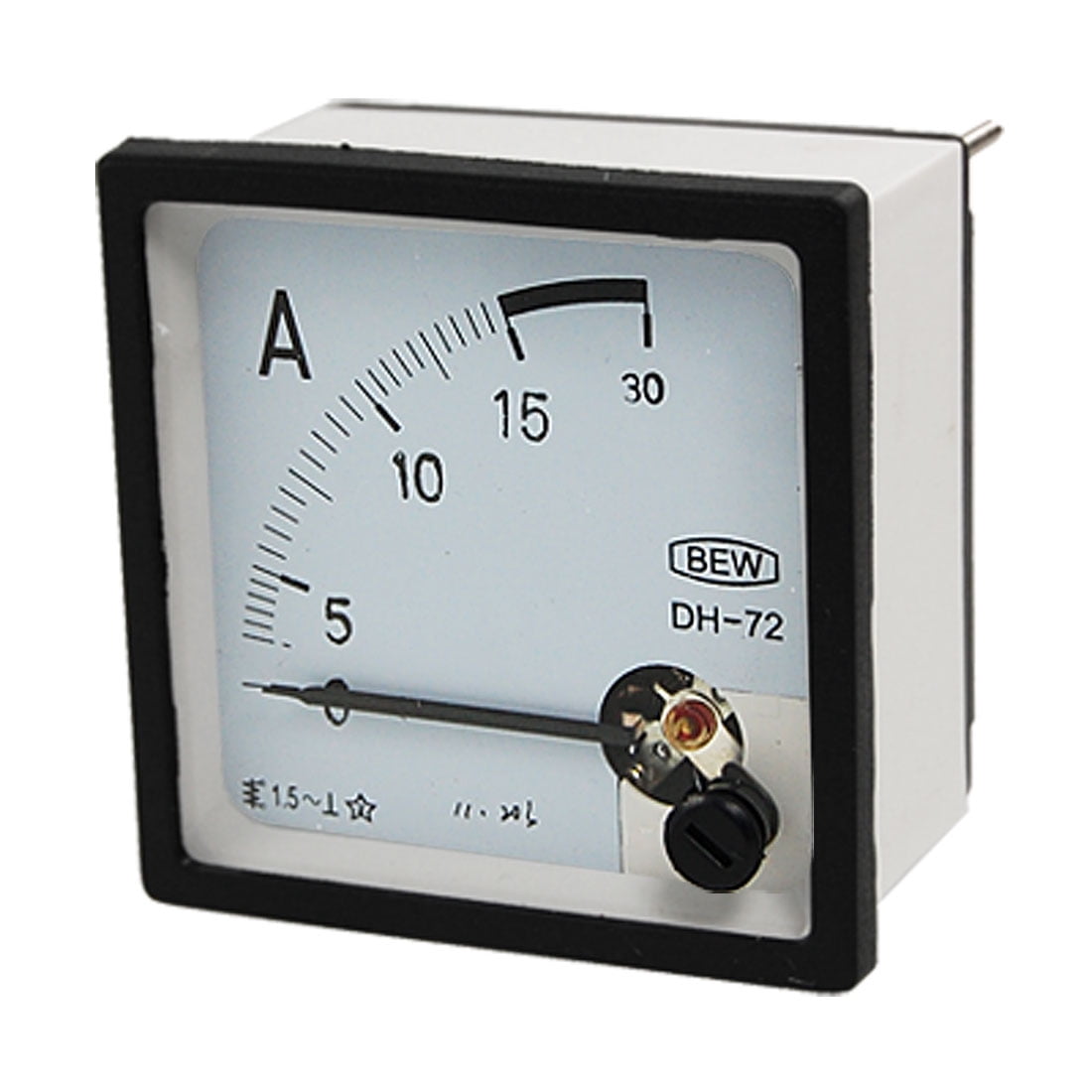 Unique Bargains Analog Class 1.5 Accuracy 0-15A Square Panel Ammeter ...