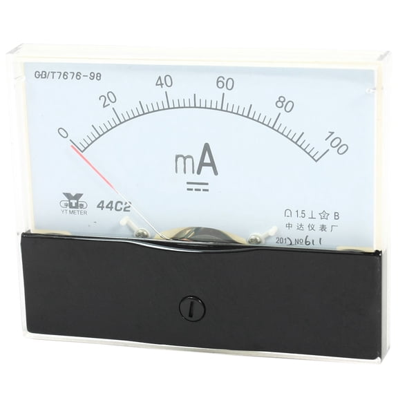 Unique Bargains Analog Panel Ammeter Gauge DC 0 - 100mA Measuring Range 1.5 Accuracy 44C2