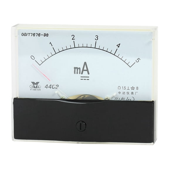 Unique Bargains Analog Panel Ammeter Gauge DC 0 - 5mA Measuring Range 1.5 Accuracy 44C2