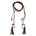 thumbnail image 1 of Unique Bargains Ancient Style Tassel Adjustable Waist Belt Coffee, 1 of 5