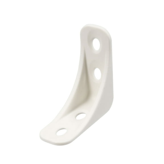 Unique Bargains Angle Bracket Shelf Door 90 Degree Plastic Corner Braces 1.54" x 1.54" x 0.63" White 20 Pcs