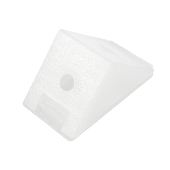 Unique Bargains Angle Brackets with Cove 90 Degree Plastic Corner Braces 2 Holes Angle Brackets White 50pcs