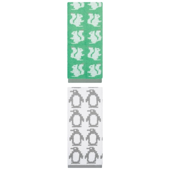 Unique Bargains Animal Pattern Cotton Jacquard Absorbent Hand Towel Multicolor 29" x 13"