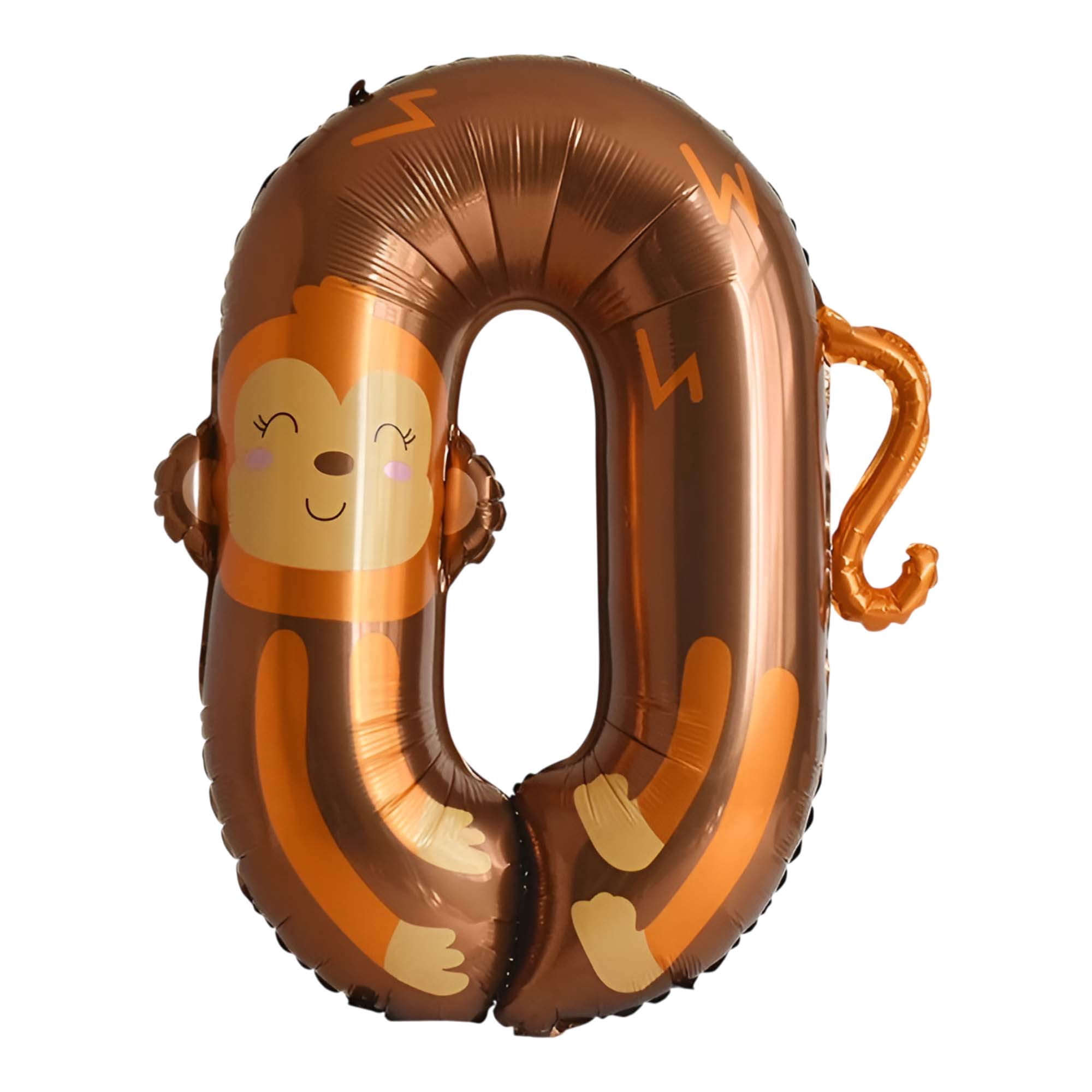 Unique Bargains Animal Print Balloon Foil Number Balloons Multicolor Number 0