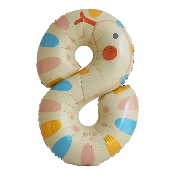 Unique Bargains Animal Print Balloon Foil Number Balloons Multicolor Number 8