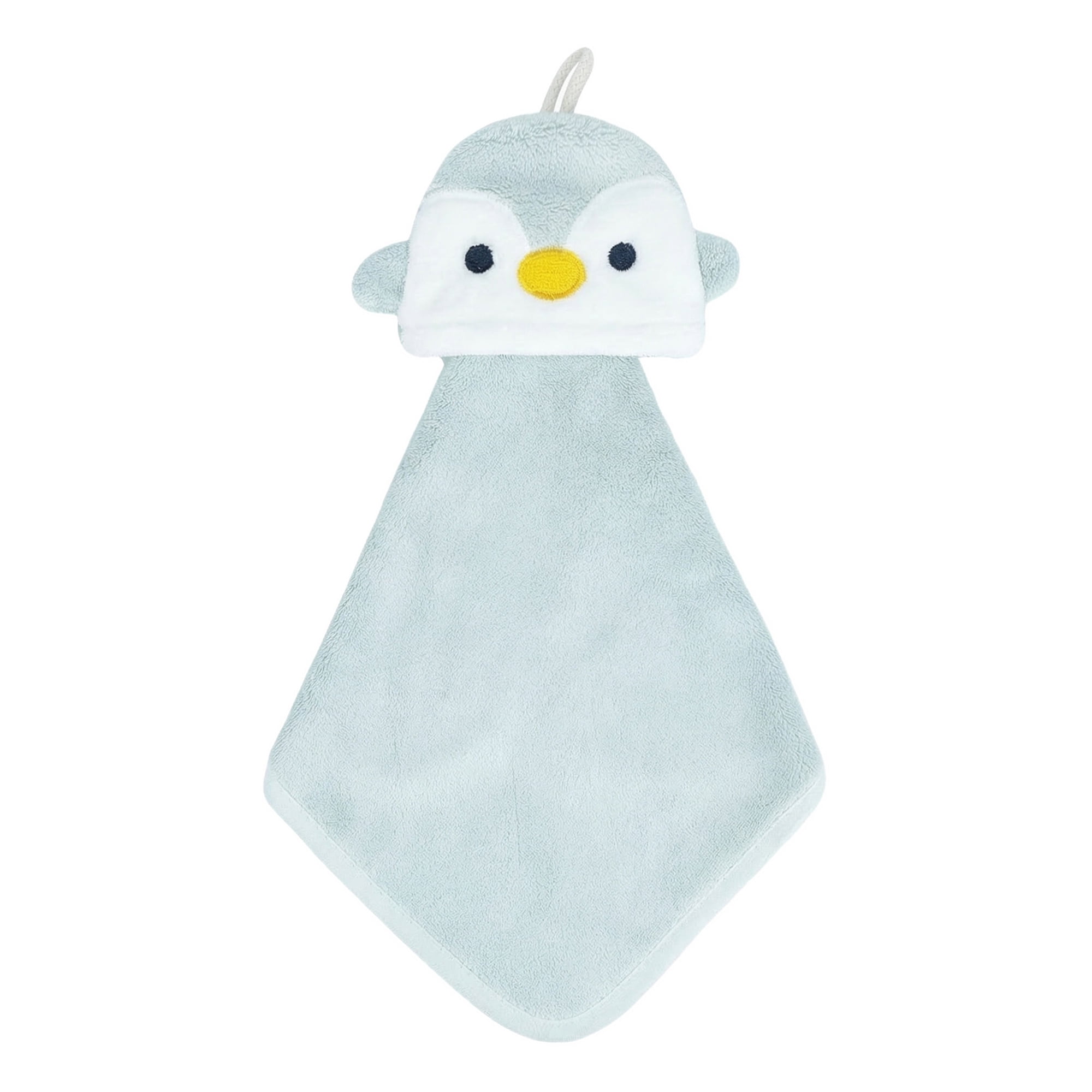 Unique Bargains Animal Soft Quick Dry Hanging Hand Towel Green 15" x 8"