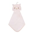 Unique Bargains Animal Soft Quick Dry Hanging Hand Towel Pink Rabbit 15 ...