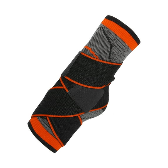 Unique Bargains Ankle Support Braces Unisex Adjustable Compression Ankle Brace for Sports One Size Fits Most Orange