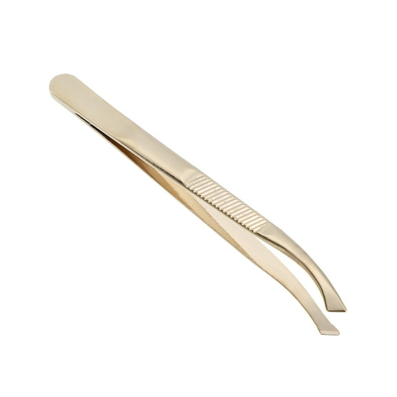 Unique Bargains Anti Slip Eyebrow Clip Gold Tone Eyebrow Clip for Women Eyebrow Combing 3.31"x0.28"