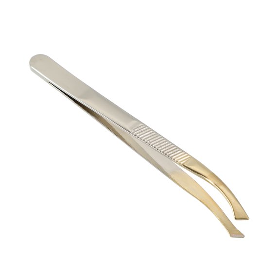 Unique Bargains Anti Slip Eyebrow Clip Gold Tone Silver Tone Eyebrow Clip for Women Eyebrow Combing 3.31"x0.28"