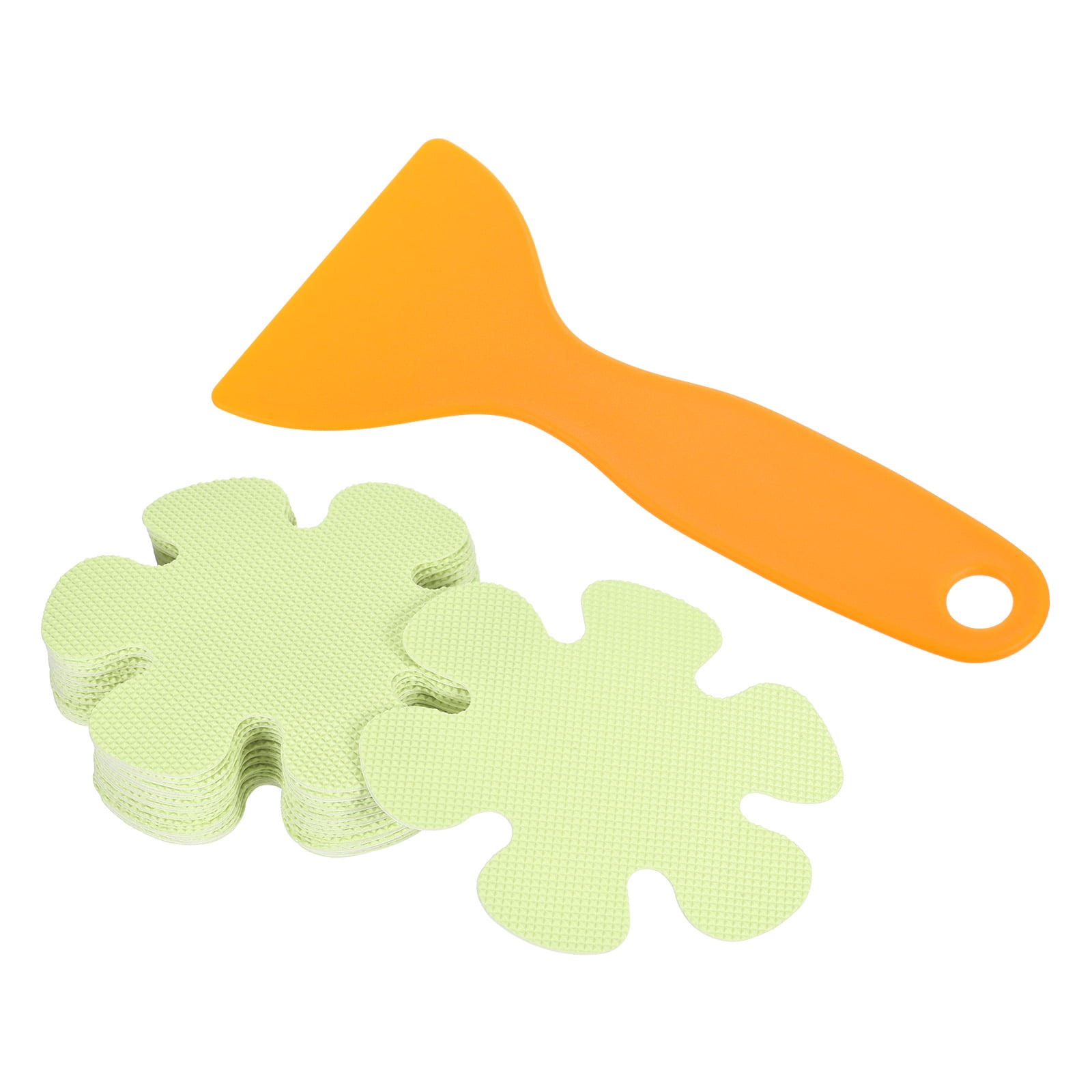 Unique Bargains Anti Slip Grip Tapes Non-Slip Traction Strips Flower Shape for Stairs Green 3.9"