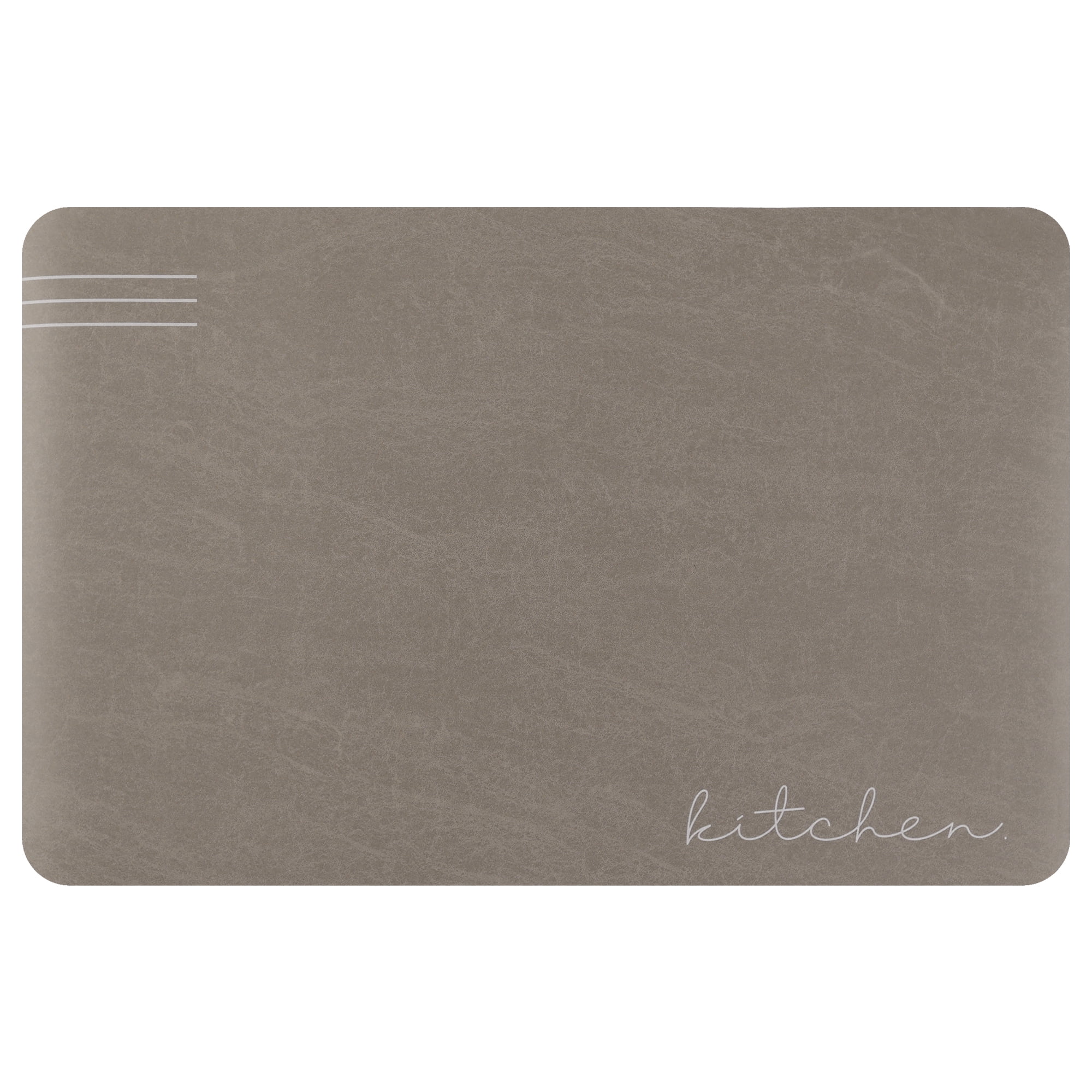 Unique Bargains Anti Slip Kitchen Mat Cushioned Waterproof Kitchen Mats Brown 18" x 28"