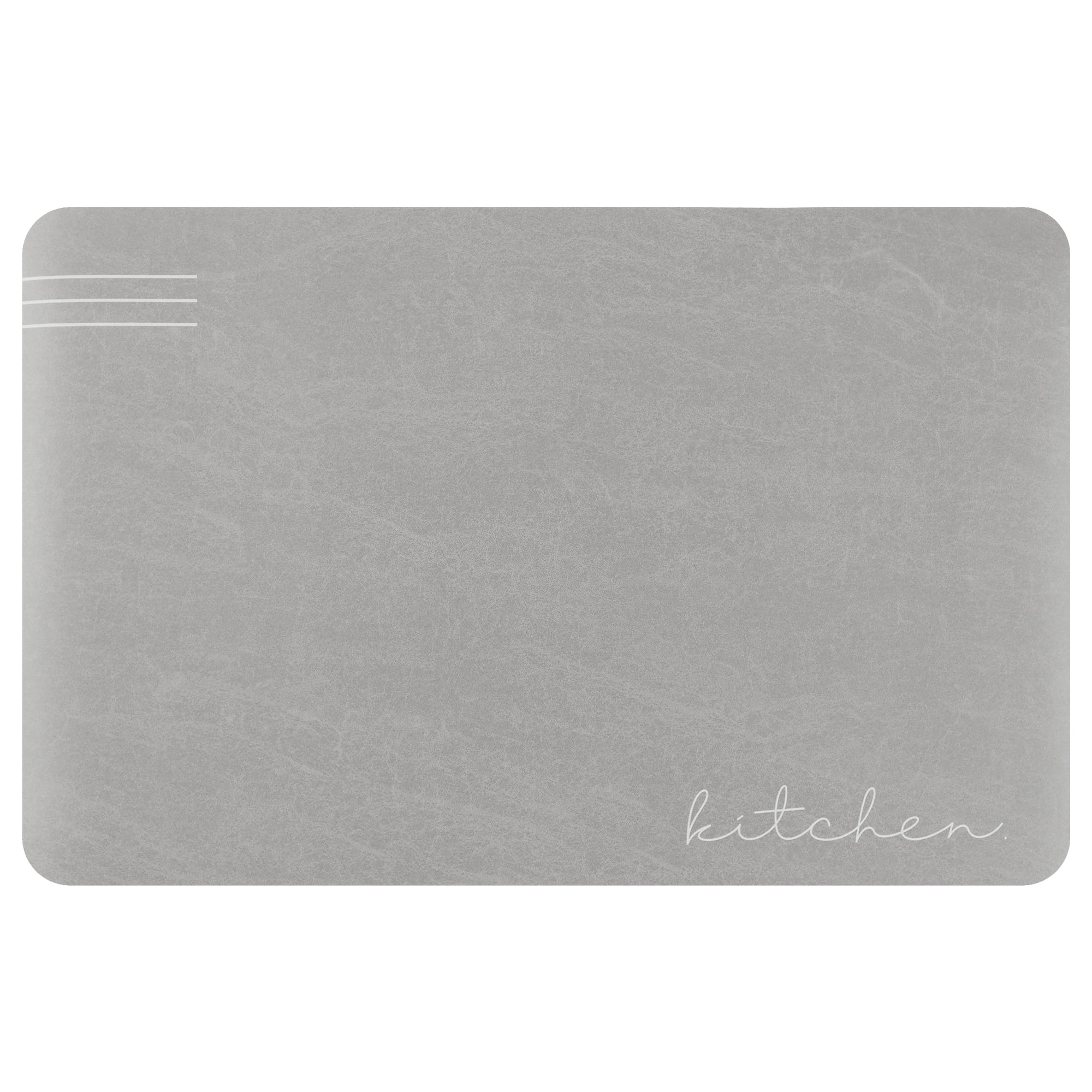 Unique Bargains Anti Slip Kitchen Mat Cushioned Waterproof Kitchen Mats Grey 18" x 28"