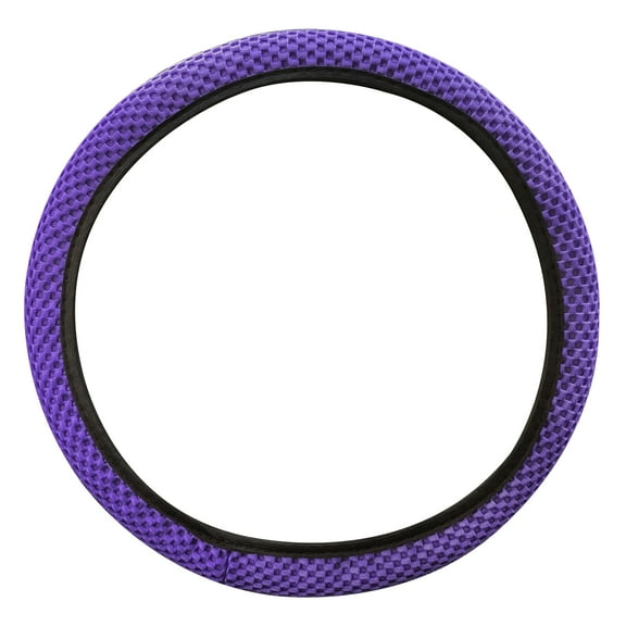 Unique Bargains Anti Slip Steering Wheel Cover Elastic Mesh Cloth 15" Purple