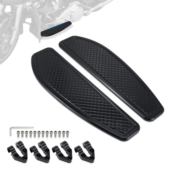 Unique Bargains Anti-Slip Stretched Driver Rider Floorboard for Harley Davidson Road King/Glide Street Glide Electra Glide Touring Ultra 86-23 for Harley Softail 86-17 Extended Black Foot Pegs