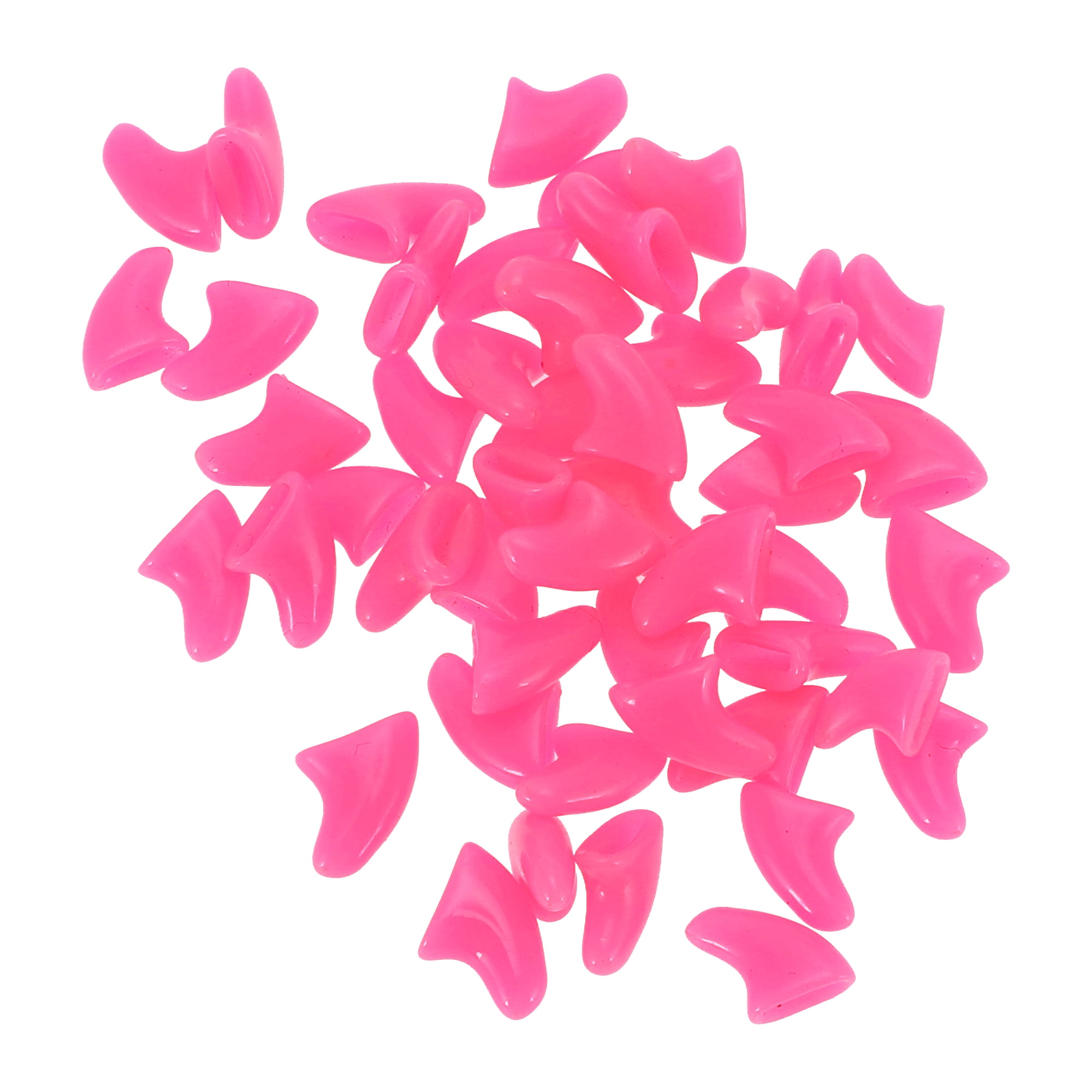Unique Bargains Anti-scratch Pet Nail Caps for Dog 50 Pcs Rose Red Small