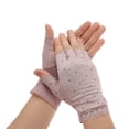 thumbnail image 1 of Unique Bargains Anti-slip Half Finger Manicure Gloves 1 Pair Light Purple, 1 of 6