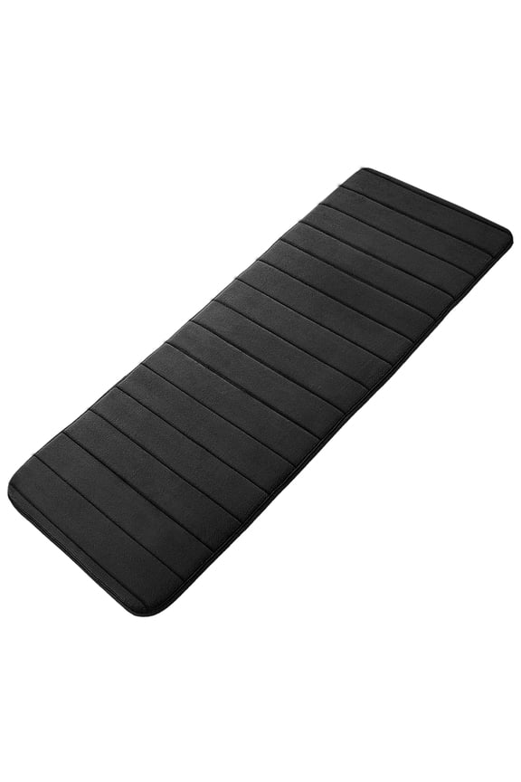 Anti-slip Memory Foam Bath Floor Mat Area Runner Rug Black 15.7"x47.2"