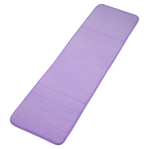 Unique Bargains Anti-slip Memory Foam Bath Floor Mat Area Runner Rug Light Purple 15.7"x47.2"